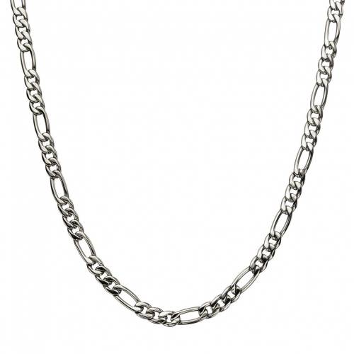 ステンレス 銀色 スチール ネックレス シルバー 5.6 【 UNBRANDED STAINLESS STEEL MM FIGARO CHAIN NECKLACE / SILVER TONE 】 ジュエリー アクセサリー メンズジュエリー ペンダント