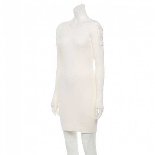 Iz Byer トレーナー ドレス 白色 ホワイト ジュニア キッズ Iz Byer Coldshoulder Bodycon Sweater Dress Off White Antaraglobal Org