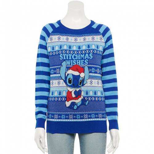 Licensed Character キャラクター クリスマス トレーナー 青色 ブルー ジュニア キッズ Licensed Character Stitchmas Christmas Sweater Blue Bouncesociety Com