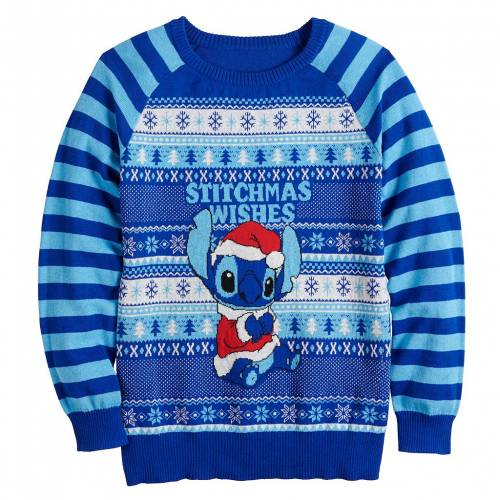 Licensed Character キャラクター クリスマス トレーナー 青色 ブルー ジュニア キッズ Licensed Character Stitchmas Christmas Sweater Blue Rvcconst Com