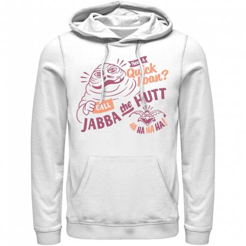 Licensed Character キャラクター クイック フーディー パーカー 白色 ホワイト スターウォーズ メンズ Quick Licensed Character Jabba The Hutt Need A Loan Hoodie White Andapt Com