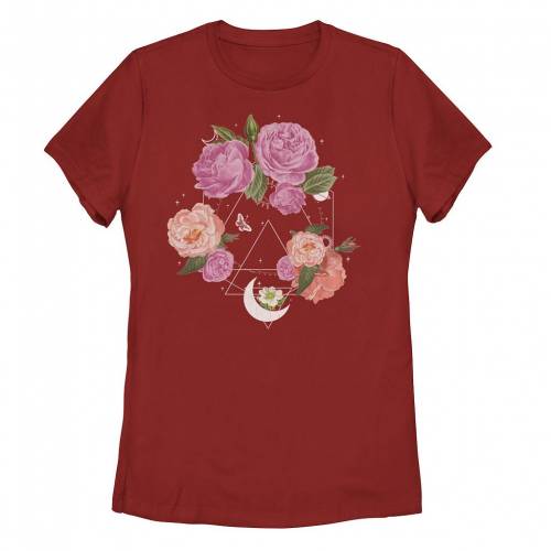 【★百貨店SALE★6/11夜夜中2時迄】プルオーバー 赤 赤いこと 【 UNBRANDED FLORAL SPACE GEOMETRIC TEE / RED 】 キッズ もの言う花 マタニティ トップス カットソー