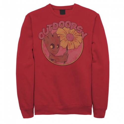 Licensed Character キャラクター ギャラクシー スウェットシャツ トレーナー 赤 レッド メンズ Red Licensed Character Marvel Guardians Of The Galaxy Groot Outdoorsy Sweatshirt Redefiningrefuge Org