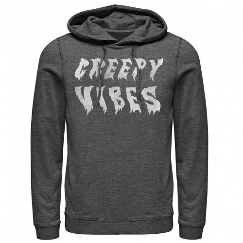 ファッションブランド カジュアル トップス ファッション キャラクター メンズ フーディー Creepy パーカー Mens チャコール ヘザー Heather Licensed Character Mens Creepy Vibes Spooky Halloween Hoodie Charcoal スニケス