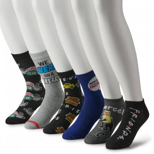 Licensed Character キャラクター 靴下 黒色 ブラック メンズ Licensed Character 6pack Friends Novelty Fashion Socks Black Breakinghierarchy Com