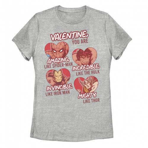 【★百貨店SALE★6/11夜夜中2時迄】文字記号 プルオーバー ギョリュウモドキ 【 LICENSED CHARACTER MARVEL VALENTINE YOU ARE COMIC TEE / ATHLETIC HEATHER 】 キッズ もの言う花 マタニティ トップス カットソー