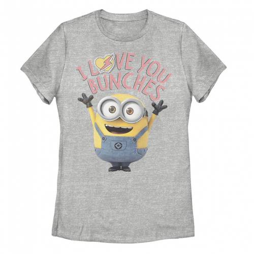 【★百貨店SALE★6/11夜夜中2時迄】文字記号 プルオーバー ギョリュウモドキ 【 LICENSED CHARACTER DESPICABLE ME MINIONS I LOVE YOU BUNCHES TEE / ATHLETIC HEATHER 】 キッズ もの言う花 マタニティ トップス カットソー