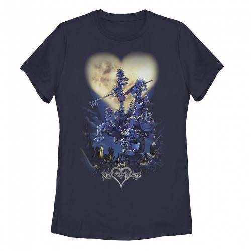 キャラクター グラフィック Tシャツ 紺色 ネイビー 【 LICENSED CHARACTER KINGDOM HEARTS POSTER GRAPHIC TEE / NAVY 】 キッズ ベビー マタニティ トップス カットソー画像