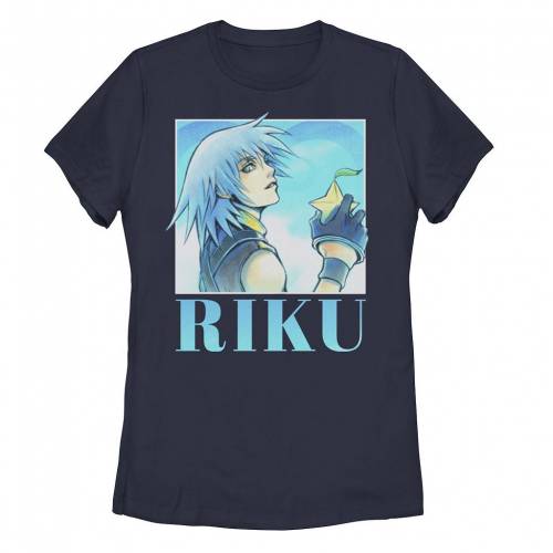 キャラクター グラフィック Tシャツ 紺色 ネイビー 【 LICENSED CHARACTER KINGDOM HEARTS RIKU POSTER GRAPHIC TEE / NAVY 】 キッズ ベビー マタニティ トップス カットソー画像