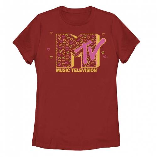 【★百貨店SALE★6/11夜夜中2時迄】文字記号 ロゴタイプ プルオーバー 赤 赤いこと 【 LICENSED CHARACTER MTV MUSIC TELEVISION DOODLE HEARTS LOGO TEE / RED 】 キッズ もの言う花 マタニティ トップス カットソー
