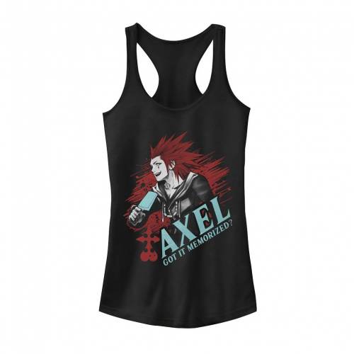 キャラクター タンクトップ 黒色 ブラック 【 LICENSED CHARACTER KINGDOM HEARTS AXEL TANK TOP / BLACK 】 キッズ ベビー マタニティ トップス Tシャツ カットソー画像