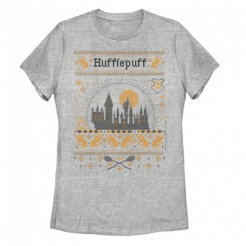 キャラクター クリスマス グラフィック Tシャツ ヘザー 【 LICENSED CHARACTER HARRY POTTER CHRISTMAS HUFFLEPUFF GRAPHIC TEE / ATHLETIC HEATHER 】 キッズ ベビー マタニティ トップス カットソー画像