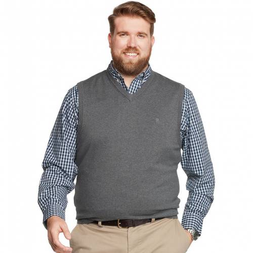 開店祝い アイゾッド Izod プレミアム トレーナー ベスト カーボン ヘザー 大きめ Premium Heather Izod Essentials Classicfit Sweater Vest Carbon メンズファッション トップス ニット セーター 期間限定特価 トップス ニット セーター Beta911