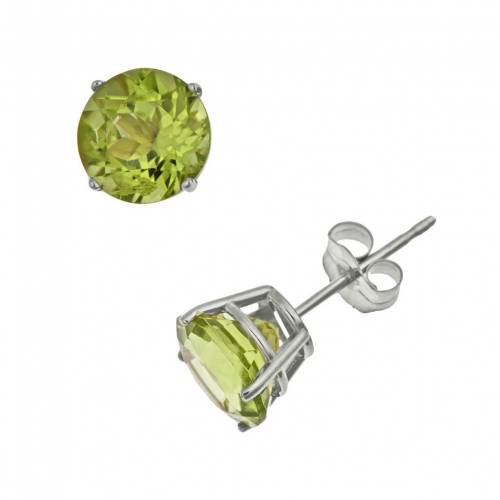 銀色 シルバー イヤリング 緑 グリーン 【 STERLING SILVER PERIDOT STUD EARRINGS / GREEN 】 ジュエリー アクセサリー レディースジュエリー|スニケス