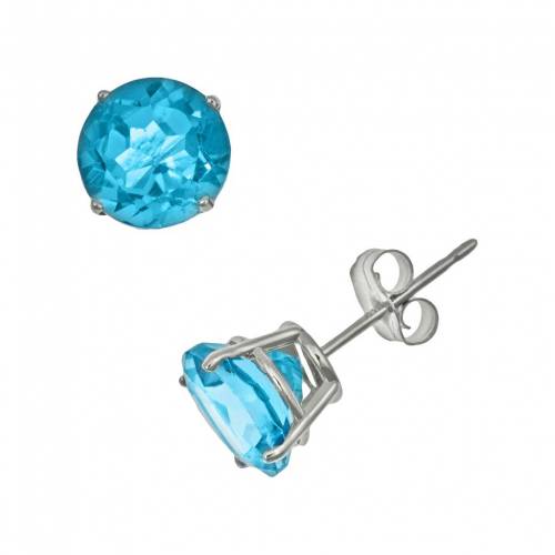 銀色 シルバー 青色 ブルー イヤリング 【 CELEBRATION GEMS STERLING SILVER SWISS BLUE TOPAZ STUD EARRINGS / 】 ジュエリー アクセサリー レディースジュエリー 60,500円