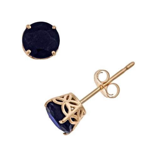 ゴールド イヤリング 青色 ブルー 【 CELEBRATION GEMS 14K GOLD SAPPHIRE STUD EARRINGS / BLUE 】 ジュエリー アクセサリー レディースジュエリー｜スニケス 104,300円