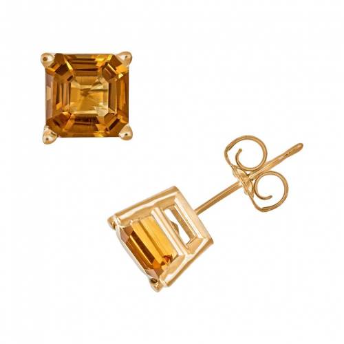 ゴールド イヤリング 橙 オレンジ 【 CELEBRATION GEMS 14K GOLD CITRINE STUD EARRINGS / ORANGE 】 ジュエリー アクセサリー レディースジュエリー|スニケス