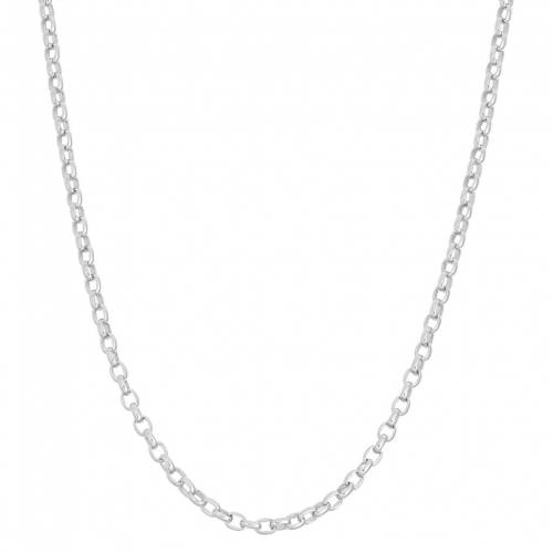 青色 ブルー 銀色 シルバー ネックレス 灰色 グレー 【 UNBRANDED JORDAN BLUE STERLING SILVER ADJUSTABLE ROLO CHAIN NECKLACE / GREY 】 ジュエリー アクセサリー レディースジュエリー ペンダント 28,600円