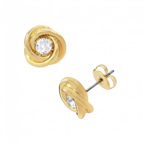 イヤリング ゴールド 【 UNBRANDED 14K GOLD-PLATED CRYSTAL LOVE KNOT STUD EARRINGS / GOLD 】 ジュエリー アクセサリー レディースジュエリー｜スニケス