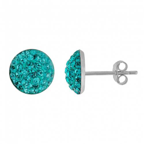 銀色 シルバー ハーフ イヤリング 【 MAIN AND STERLING STERLING SILVER CRYSTAL HALF BALL STUD EARRINGS / 】 ジュエリー アクセサリー レディースジュエリー