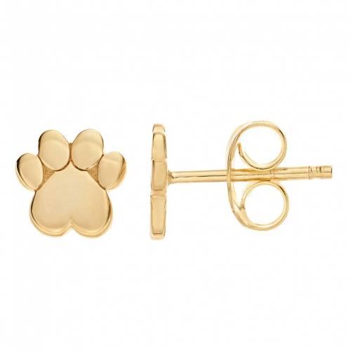 ゴールド イヤリング 【 UNBRANDED 14K GOLD HEART DOG PAW STUD EARRINGS / 14K GOLD 】 ジュエリー アクセサリー レディースジュエリー｜スニケス