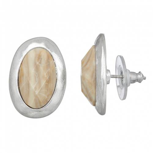 イヤリング 銀色 シルバー 【 BELLA UNO JASPER STUD EARRINGS / SILVER TONE 】 ジュエリー アクセサリー レディースジュエリー