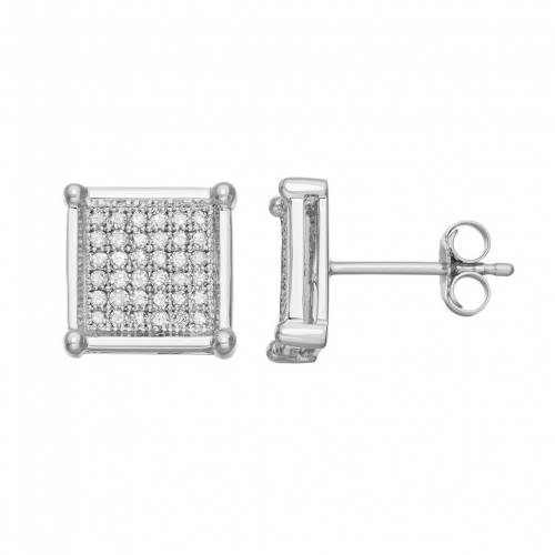 白色 ホワイト ゴールド ダイヤモンド イヤリング T.W. 【 UNBRANDED 10K WHITE GOLD 1/3 CARAT DIAMOND SQUARE STUD EARRINGS / 10K WHGOLD 】 ジュエリー アクセサリー レディースジュエリー