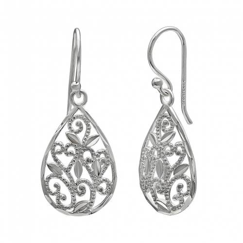 銀色 シルバー イヤリング 【 PRIMROSE STERLING SILVER FILIGREE DROP EARRINGS / 】 ジュエリー アクセサリー レディースジュエリー|スニケス
