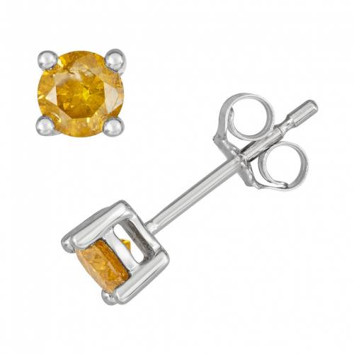 白色 白さ ゴールド 黄信号 黄色 金剛 イヤリング T W Yellow 10k White Gold 1 2 Carat Diamond Stud Earrings Whgold Amseventrentals Com