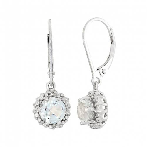 白色 ホワイト ダイヤモンド 銀色 シルバー イヤリング & 【 JEWELEXCESS WHITE TOPAZ DIAMOND ACCENT STERLING SILVER HALO DROP EARRINGS / 】 ジュエリー アクセサリー レディースジュエリー|スニケス