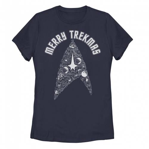 【★百貨店SALE★6/11夜夜中2時迄】文字記号 続きもの プルオーバー 紺色 米国海軍 TREK: 【 LICENSED CHARACTER STAR THE ORIGINAL SERIES MERRY TREKMAS TEE / NAVY 】 キッズ もの言う花 マタニティ トップス カットソー
