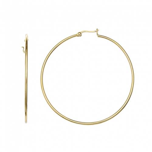 ゴールド 銀色 シルバー フープ イヤリング 【 PRIMROSE 18K GOLD OVER SILVER THIN POLISHED HOOP EARRINGS / GOLD TONE 】 ジュエリー アクセサリー レディースジュエリー 11,760円