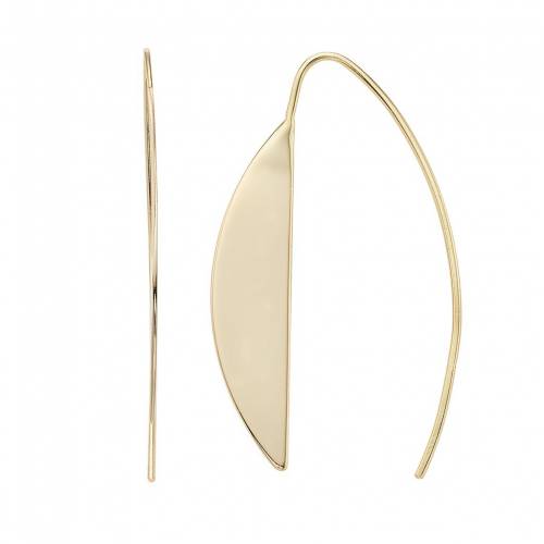 銀色 シルバー ハーフ イヤリング 【 STERLING SILVER HALF MOON THREADER EARRINGS / 】 ジュエリー アクセサリー レディースジュエリー