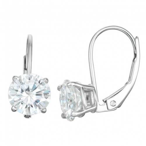 ゴールド イヤリング T.W. 【 UNBRANDED 14K GOLD 1 CARAT SOLITAIRE LAB-CREATED MOISSANITE LEVERBACK EARRINGS / 】 ジュエリー アクセサリー レディースジュエリー