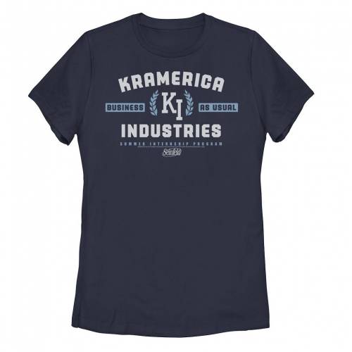 【★百貨店SALE★6/11夜夜中2時迄】文字記号 プルオーバー 紺色 米国海軍 【 LICENSED CHARACTER SEINFELD KRAMERICA INDUSTRIES POSTER TEE / NAVY 】 キッズ もの言う花 マタニティ トップス カットソー