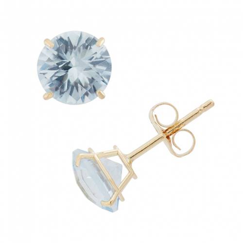 アクアマリン ゴールド イヤリング 青色 ブルー 【 DESIGNS BY GIOELLI LAB-CREATED AQUAMARINE 10K GOLD STUD EARRINGS / BLUE 】 ジュエリー アクセサリー レディースジュエリー