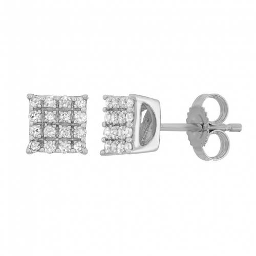 ダイヤモンド 白色 ホワイト ゴールド イヤリング T.W. 【 UNBRANDED 1/5 CARAT DIAMOND 10K WHITE GOLD SQUARE STUD EARRINGS / 】 ジュエリー アクセサリー レディースジュエリー｜スニケス 104,300円