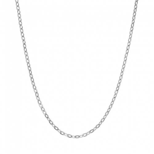 青色 ブルー ロサンゼルス ステンレス 銀色 スチール ネックレス シルバー IN. 【 BLUE LA RUE STAINLESS STEEL ROLO CHAIN NECKLACE - 18 / SILVER 】 ジュエリー アクセサリー レディースジュエリー ペンダン