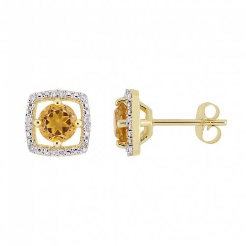 ゴールド ダイヤモンド イヤリング & 【 STELLA GRACE 10K GOLD GEMSTONE DIAMOND ACCENT FRAME EARRINGS / 】 ジュエリー アクセサリー レディースジュエリー|スニケス