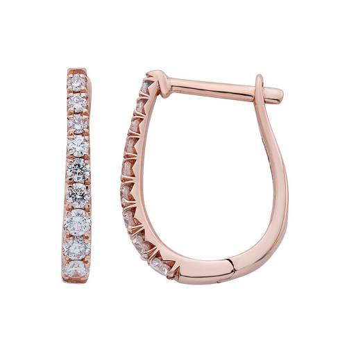 コレクション ゴールド ダイヤモンド フープ イヤリング T.W. 【 THE REGAL COLLECTION 14K GOLD 1/4 CARAT IGL CERTIFIED DIAMOND LEVERBACK HOOP EARRINGS / 】 ジュエリー アクセサリー レディースジュエリー