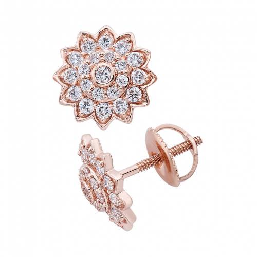 コレクション ゴールド ダイヤモンド イヤリング T.W. 【 THE REGAL COLLECTION 14K GOLD 1/2 CARAT IGL CERTIFIED DIAMOND STARBURST STUD EARRINGS / 】 ジュエリー アクセサリー レディースジュエリー