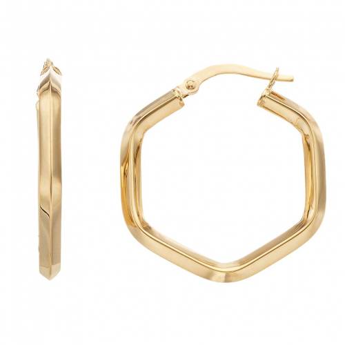 ゴールド フープ イヤリング 【 14K GOLD HEXAGON HOOP EARRINGS / 14K GOLD 】 ジュエリー アクセサリー レディースジュエリー｜スニケス 48,720円