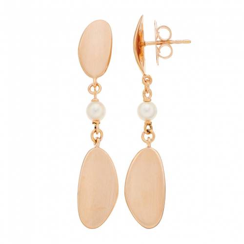 ローズ ゴールド 銀色 シルバー パール イヤリング 【 UNBRANDED 18K ROSE GOLD OVER SILVER AKOYA CULTURED PEARL DROP EARRINGS / ROSE TONE 】 ジュエリー アクセサリー レディースジュエリー|スニケス