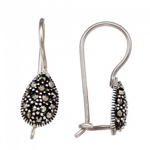 イヤリング 【 TORI HILL MARCASITE TEARDROP FRENCHWIRE EARRINGS / SILVERTONE 】 ジュエリー アクセサリー レディースジュエリー｜スニケス