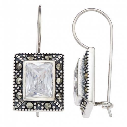イヤリング & 【 TORI HILL MARCASITE CRYSTAL SQUARE DROP EARRINGS / SILVERTONE 】 ジュエリー アクセサリー レディースジュエリー|スニケス