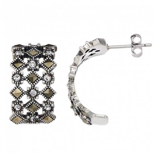 イヤリング & 【 TORI HILL MARCASITE CRYSTAL OPENWORK EARRINGS / SILVERTONE 】 ジュエリー アクセサリー レディースジュエリー｜スニケス
