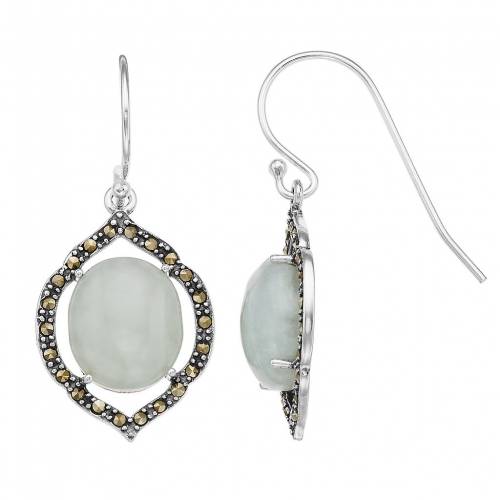 翡翠 ジェード イヤリング & 【 TORI HILL MARCASITE JADE MOROCCAN DROP EARRINGS / SILVERTONE 】 ジュエリー アクセサリー レディースジュエリー