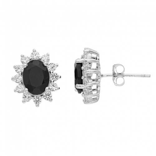 銀色 シルバー 黒色 ブラック イヤリング 【 GEMMINDED SILVER TONE BLACK ONYX STUD EARRINGS / STERLING 】 ジュエリー アクセサリー レディースジュエリー｜スニケス