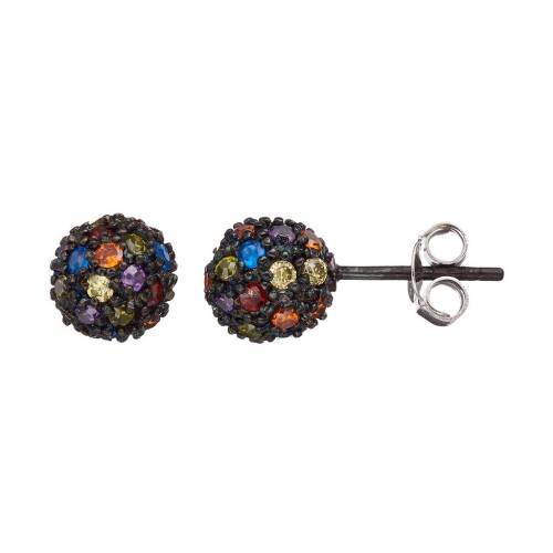 青色 ブルー イヤリング & 【 SOPHIE MILLER CUBIC ZIRCONIA LAB-CREATED BLUE SPINEL BALL STUD EARRINGS / MULTI NONE 】 ジュエリー アクセサリー レディースジュエリー