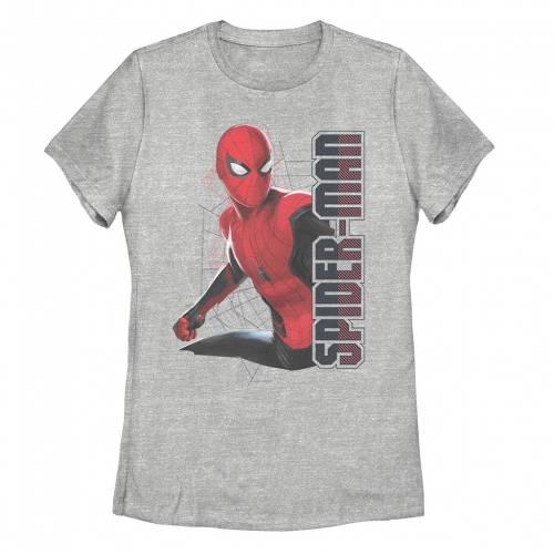 【★百貨店SALE★6/11夜夜中2時迄】文字記号 プルオーバー ギョリュウモドキ 【 LICENSED CHARACTER MARVEL SPIDER-MAN FAR FROM HOME SIMPLE PORTRAIT TEE SHIRT / ATHLETIC HEATHER 】 キッズ もの言う花 マタニティ トップス カットソー